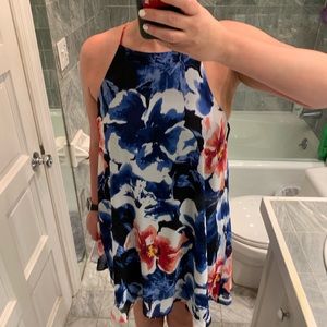 NWT Blue pink & white floral dress.